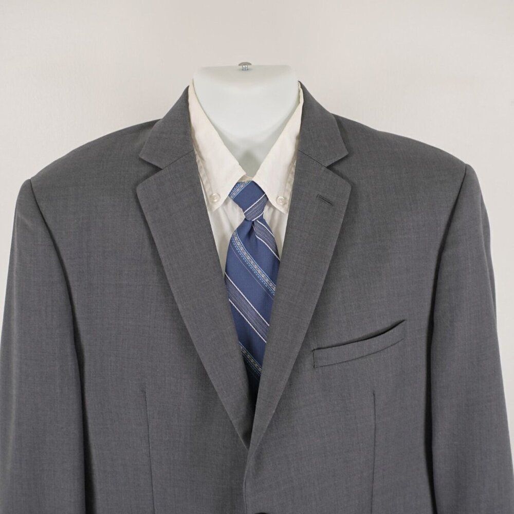 Joseph Abboud Wool Blend Gray 2 Button Blazer 42R